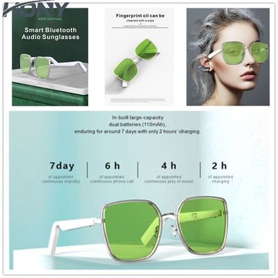 Seyahat İçin Kablosuz Bluetooth Yeşil Müzik 1506 Hoparlör Akıllı Gözlük