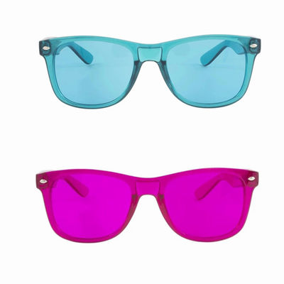 Color Therapy Glasses Pro Style Set of 10 Colors, Colorful Mood Relax Güneş Gözlüğü